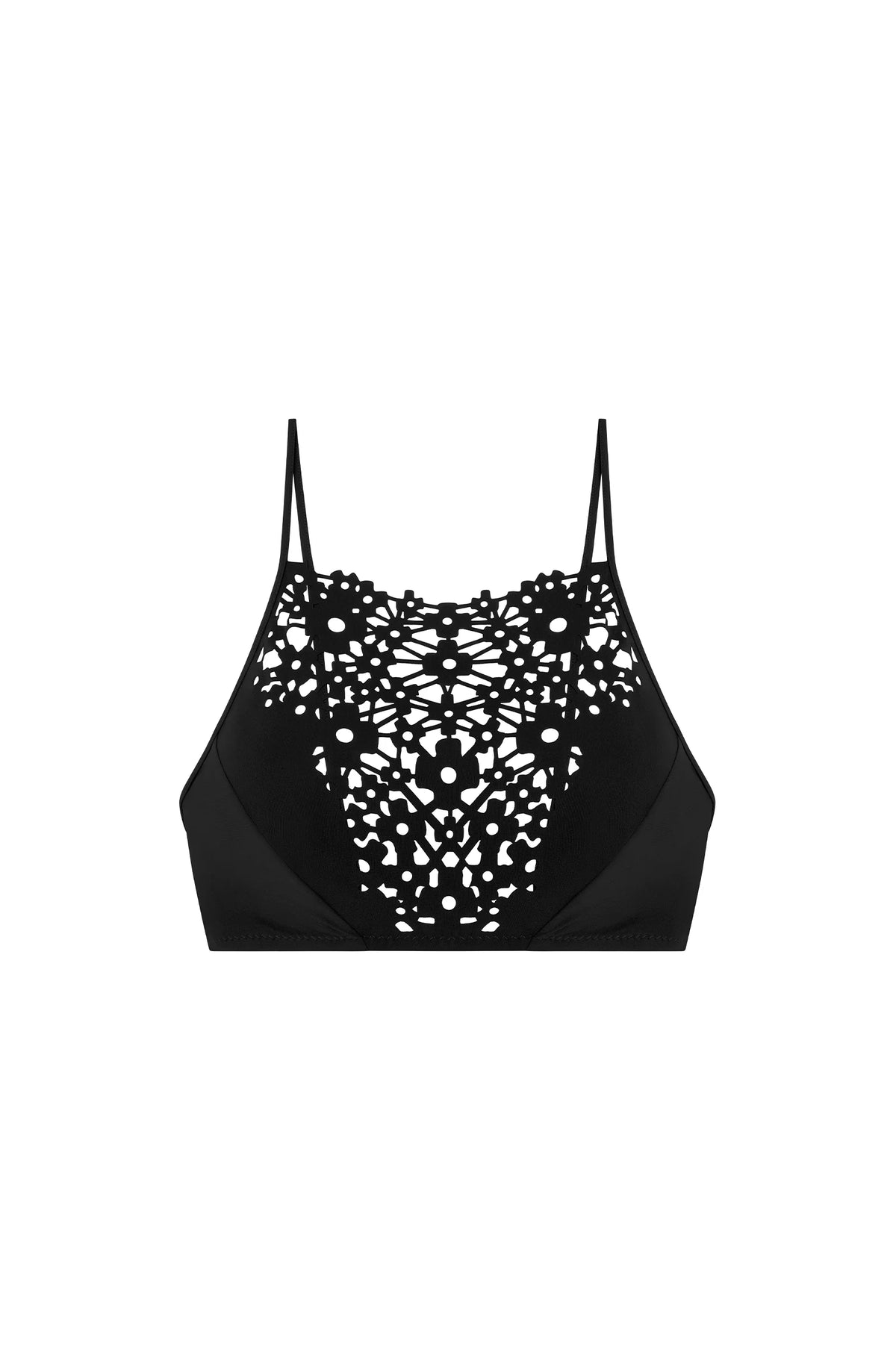 bram Floral black bikini top