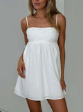 Mini-robe brodée Naylani blanche