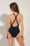belli Black swimsuit with crossed straps