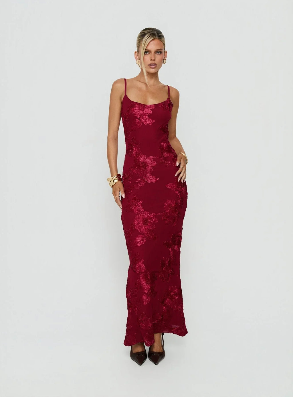 Robe longue Jacalyn rouge