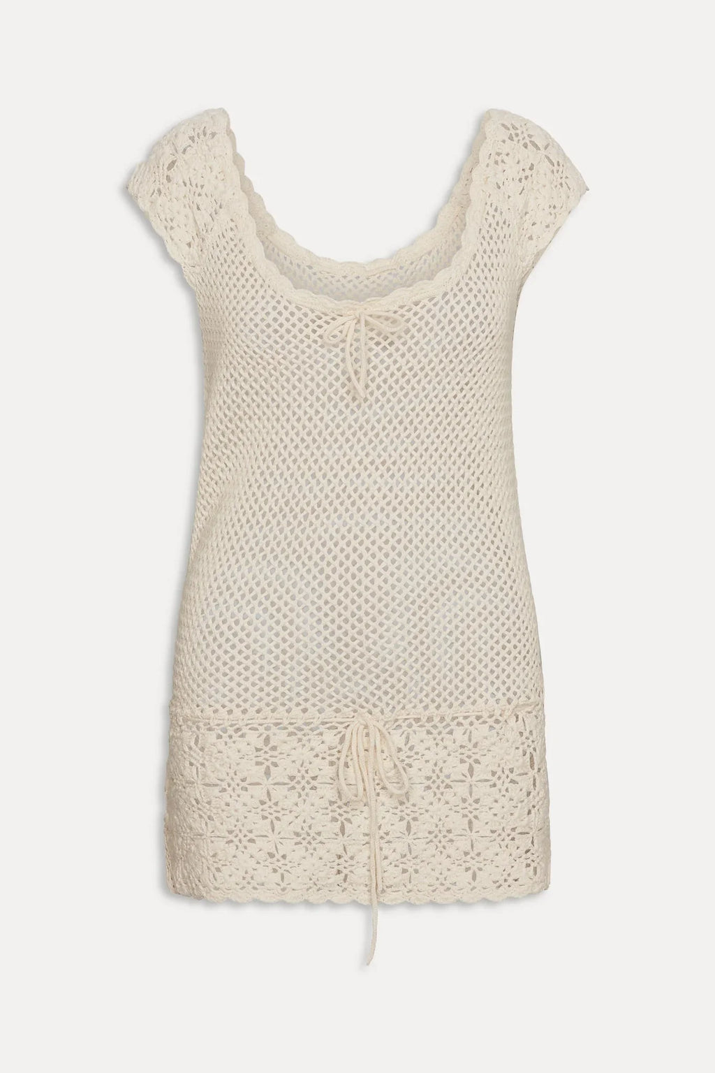Mini-robe en crochet Moss - Coquille Saint-Jacques