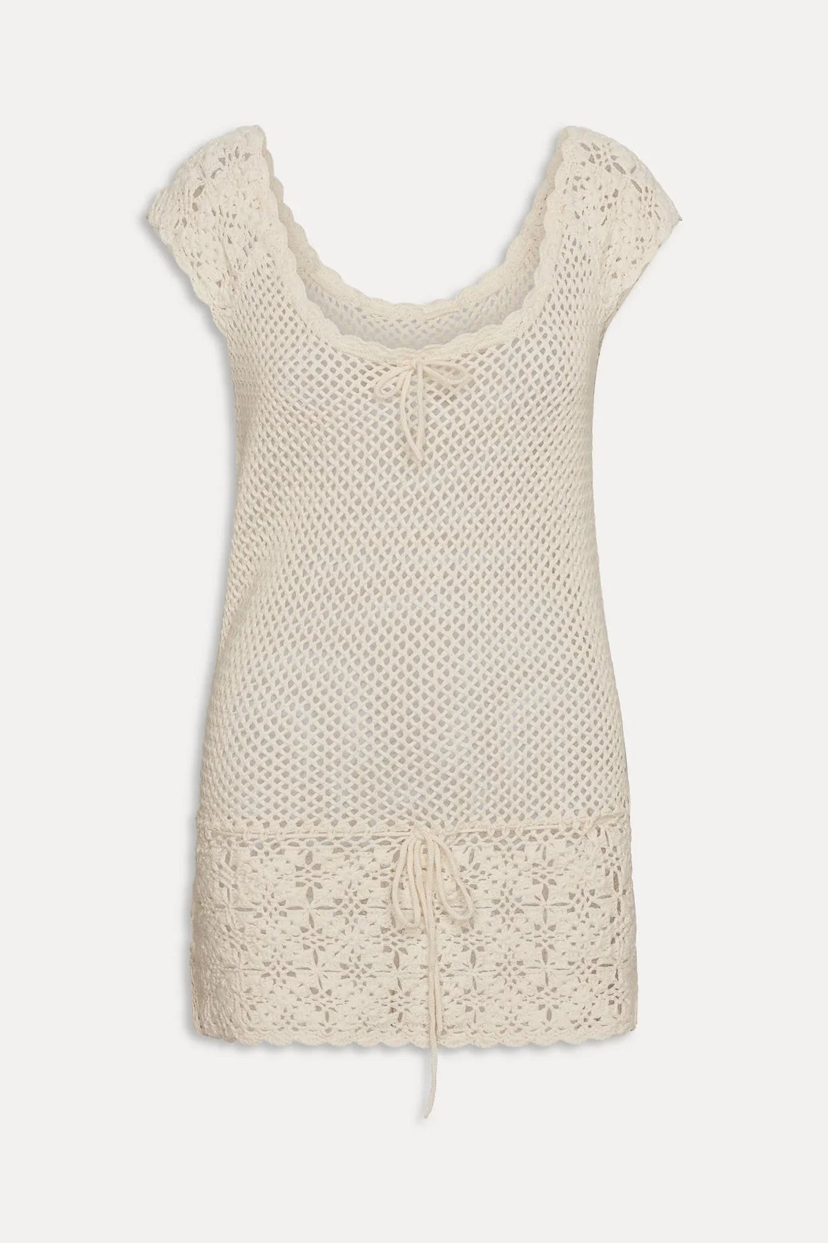 Mini-robe en crochet Moss - Coquille Saint-Jacques