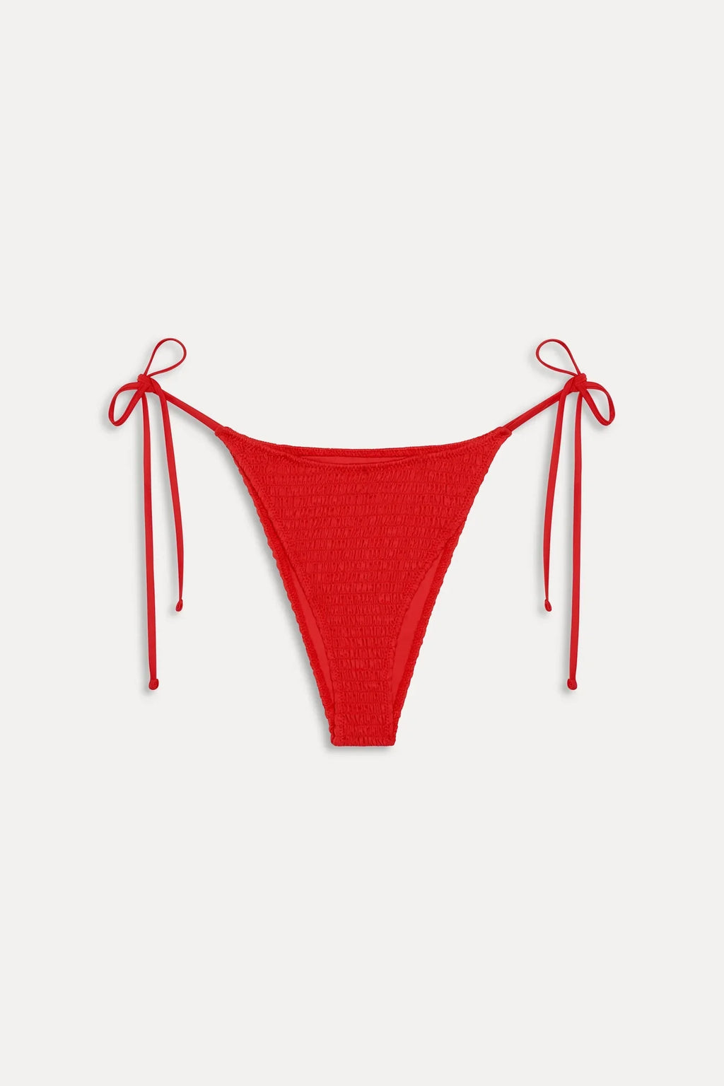Bas de maillot de bain Soleil froncé coupe coquine - Rouge classique