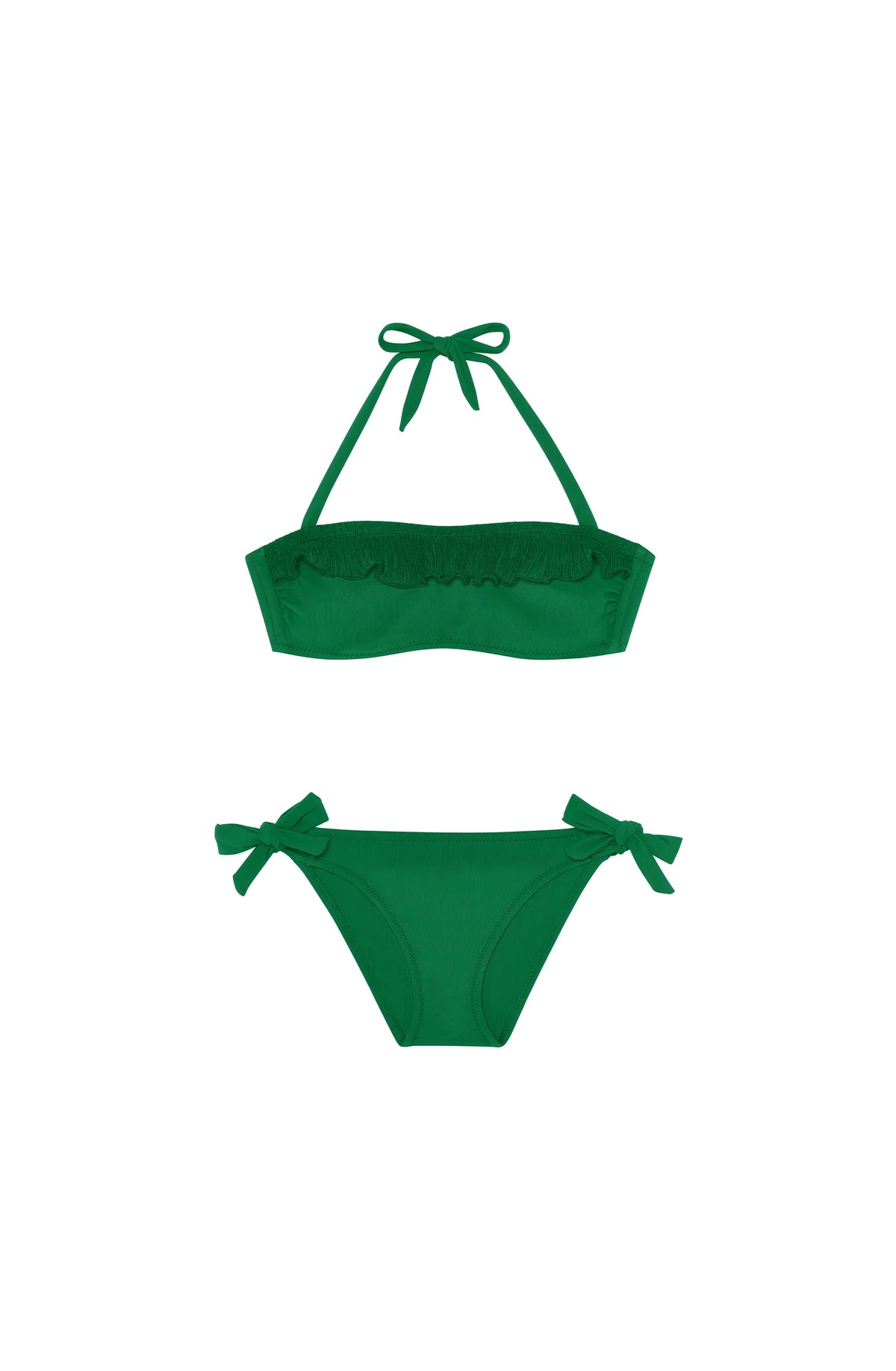 Louna Ensemble de maillot de bain deux pièces bandeau jade pour enfant