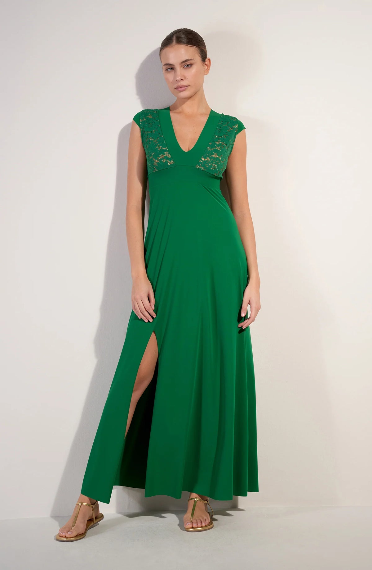 nao Jade split maxi dress