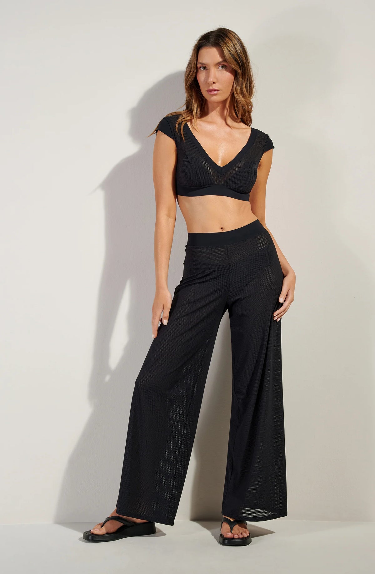 Pantalon droit noir Yara