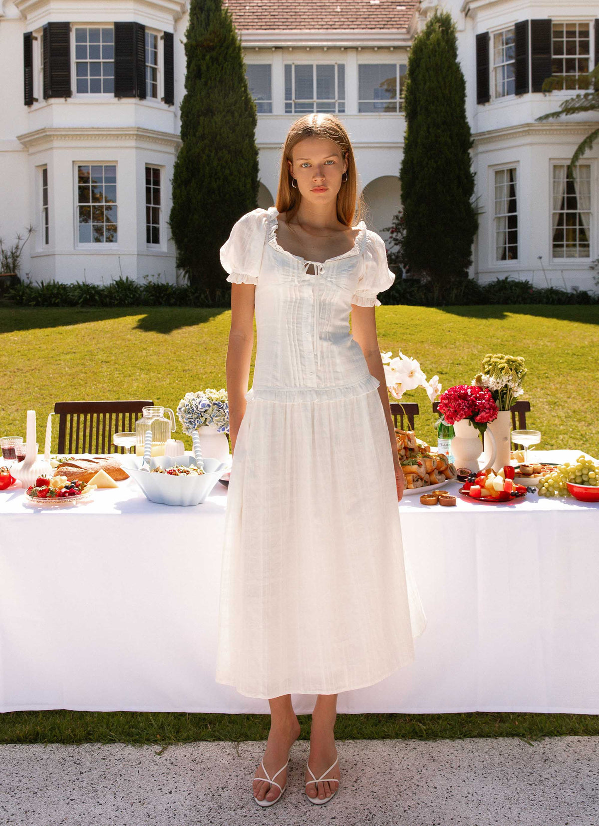 Robe Midi Cent Pour Cent - Blanc