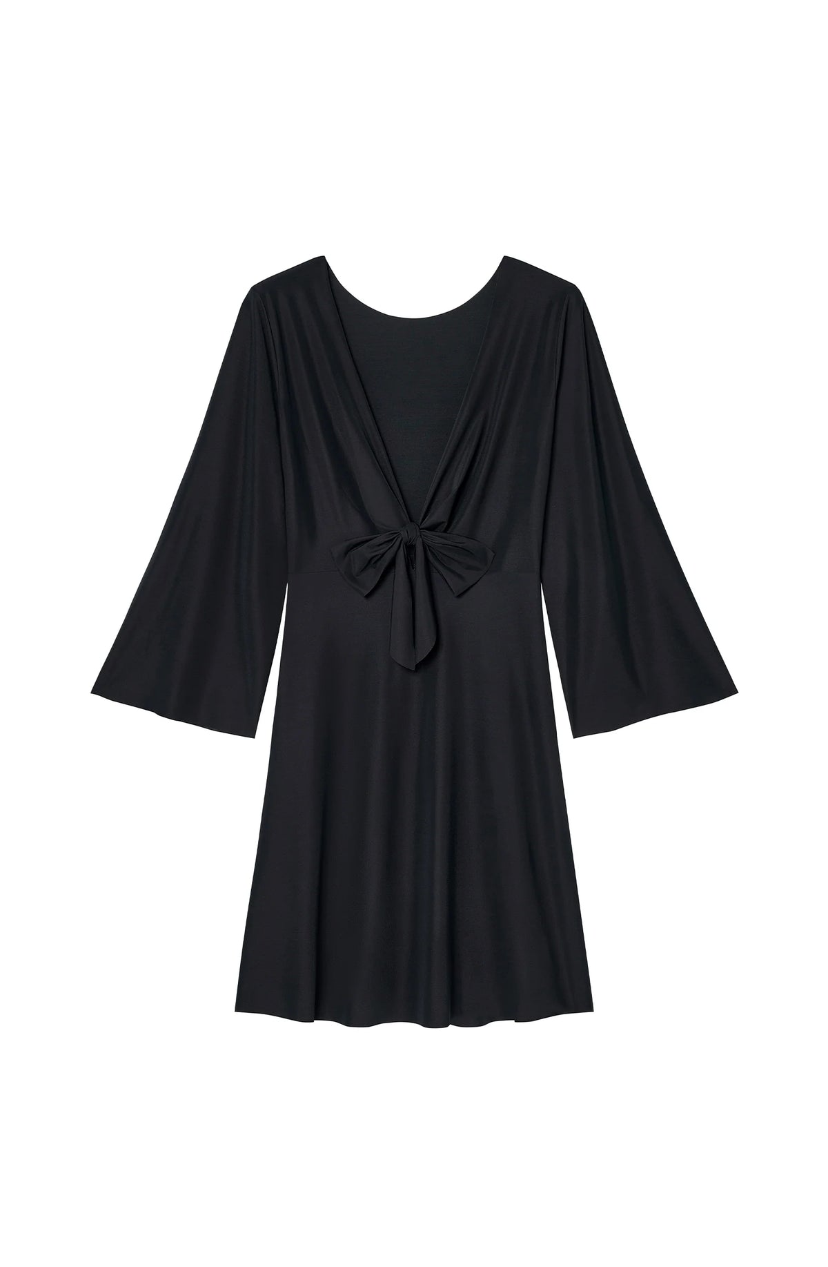 corey Short black dress with long sleeves