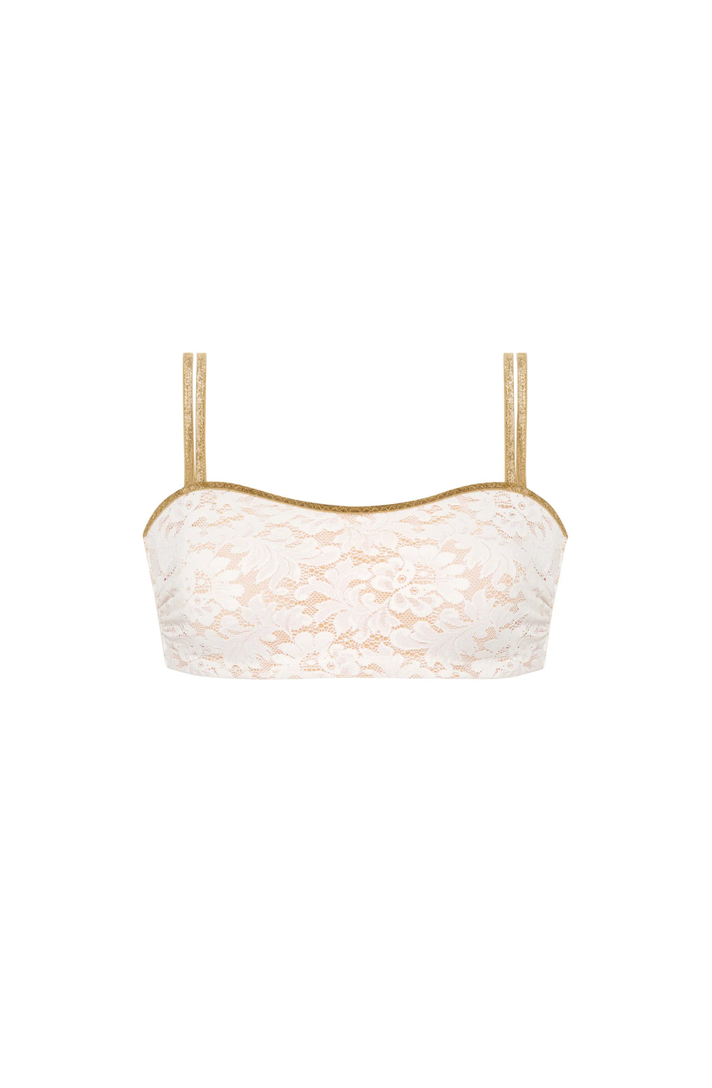 Soutien-gorge bandeau en dentelle blanche Alya Foam