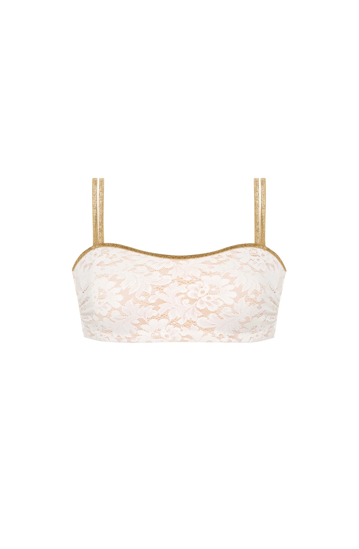 Soutien-gorge bandeau en dentelle blanche Alya Foam