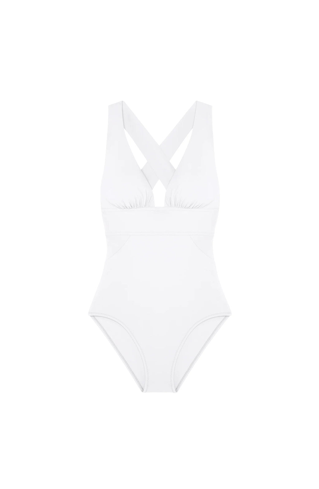 capri Navy crossed racerback swimsuit