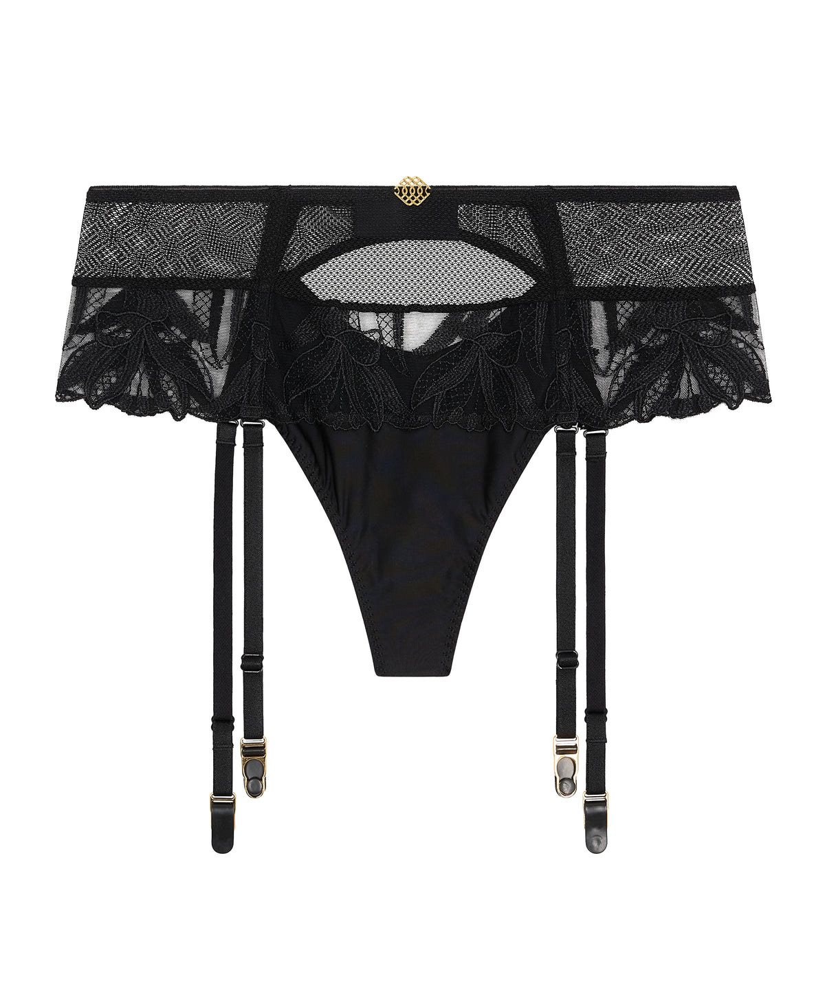 Sweet Euphoria Tanga porte-jarretelles Noir