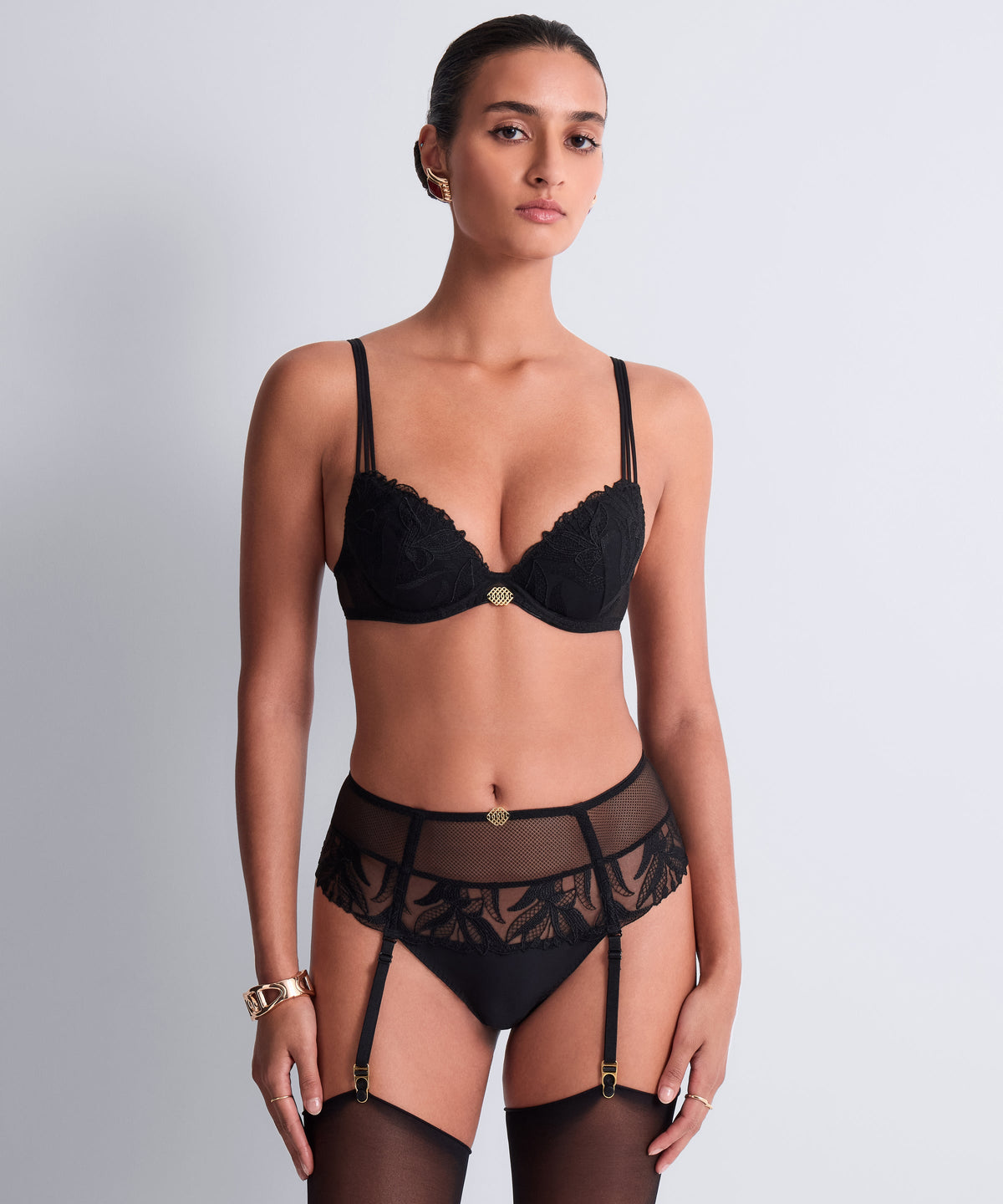 Sweet Euphoria Tanga porte-jarretelles Noir