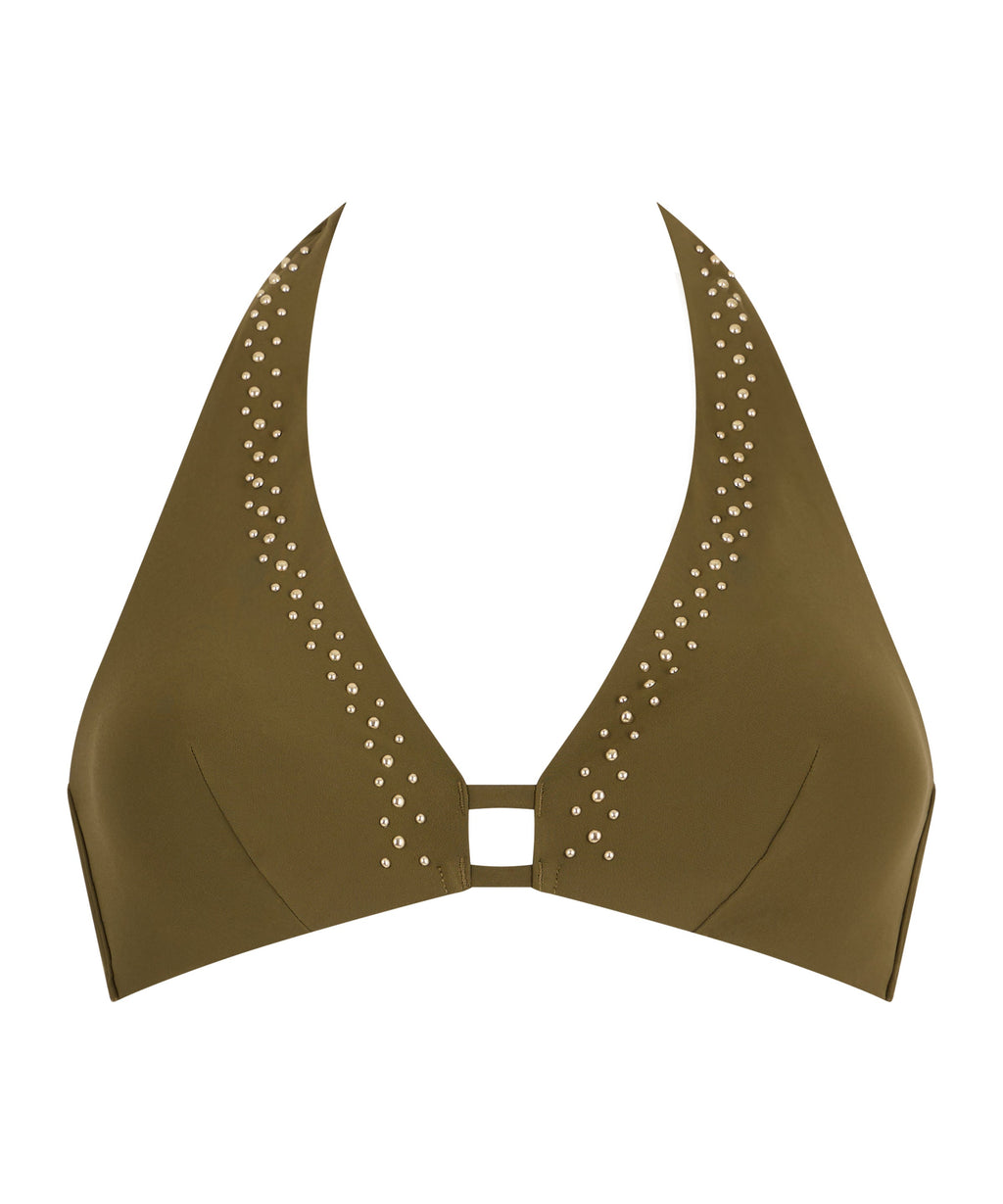 Summer Stars Haut de maillot de bain Triangle Kaki