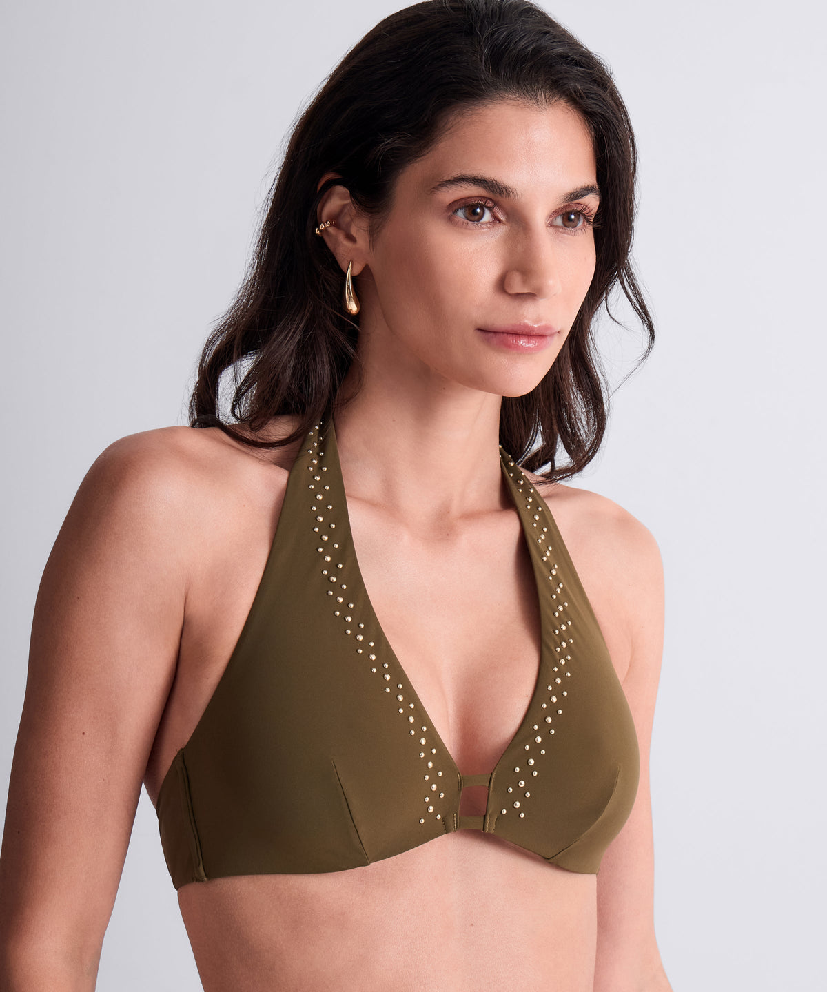 Summer Stars Haut de maillot de bain Triangle Kaki