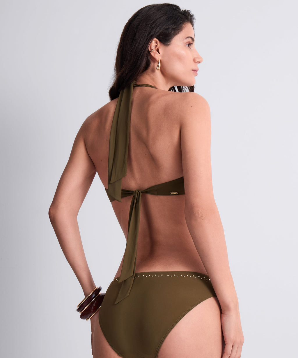 Summer Stars Haut de maillot de bain Triangle Kaki