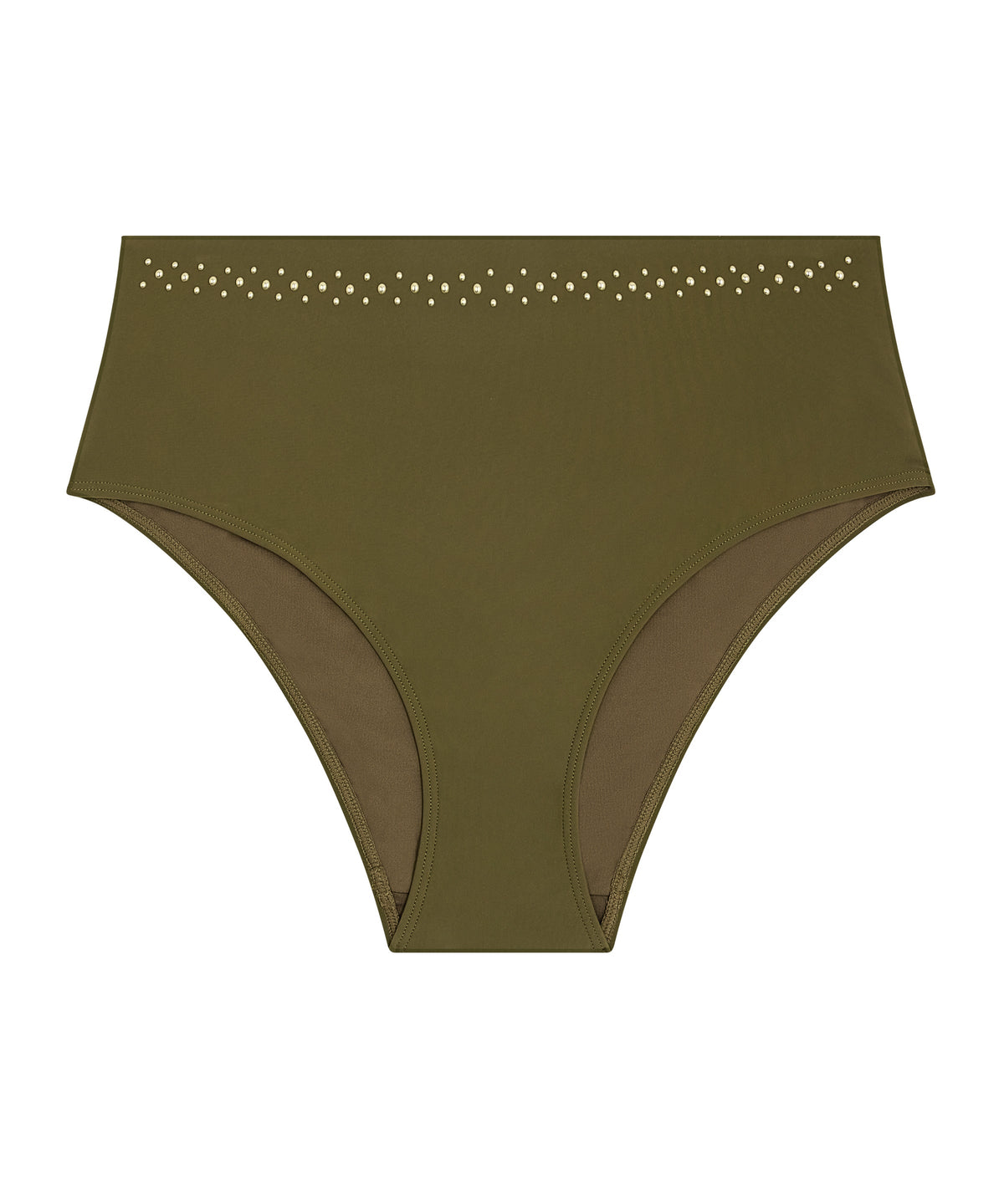 Summer Stars Bas de maillot de bain taille haute Kaki