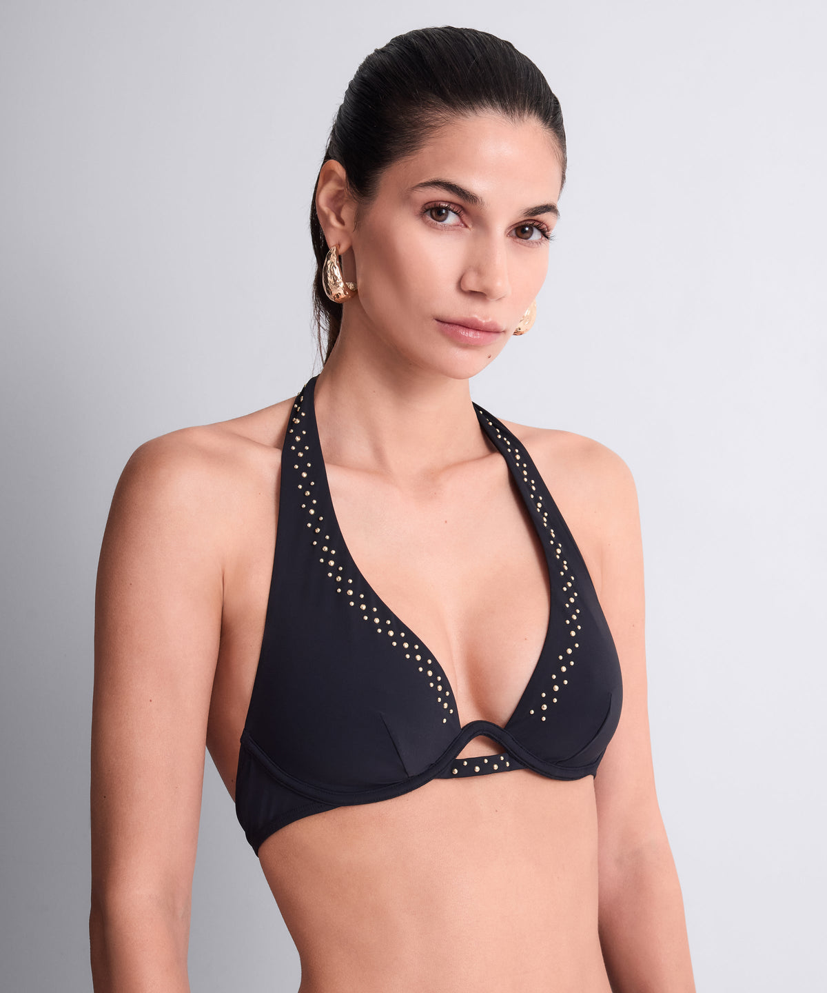 Summer Stars Haut de maillot de bain Triangle avec armature Black