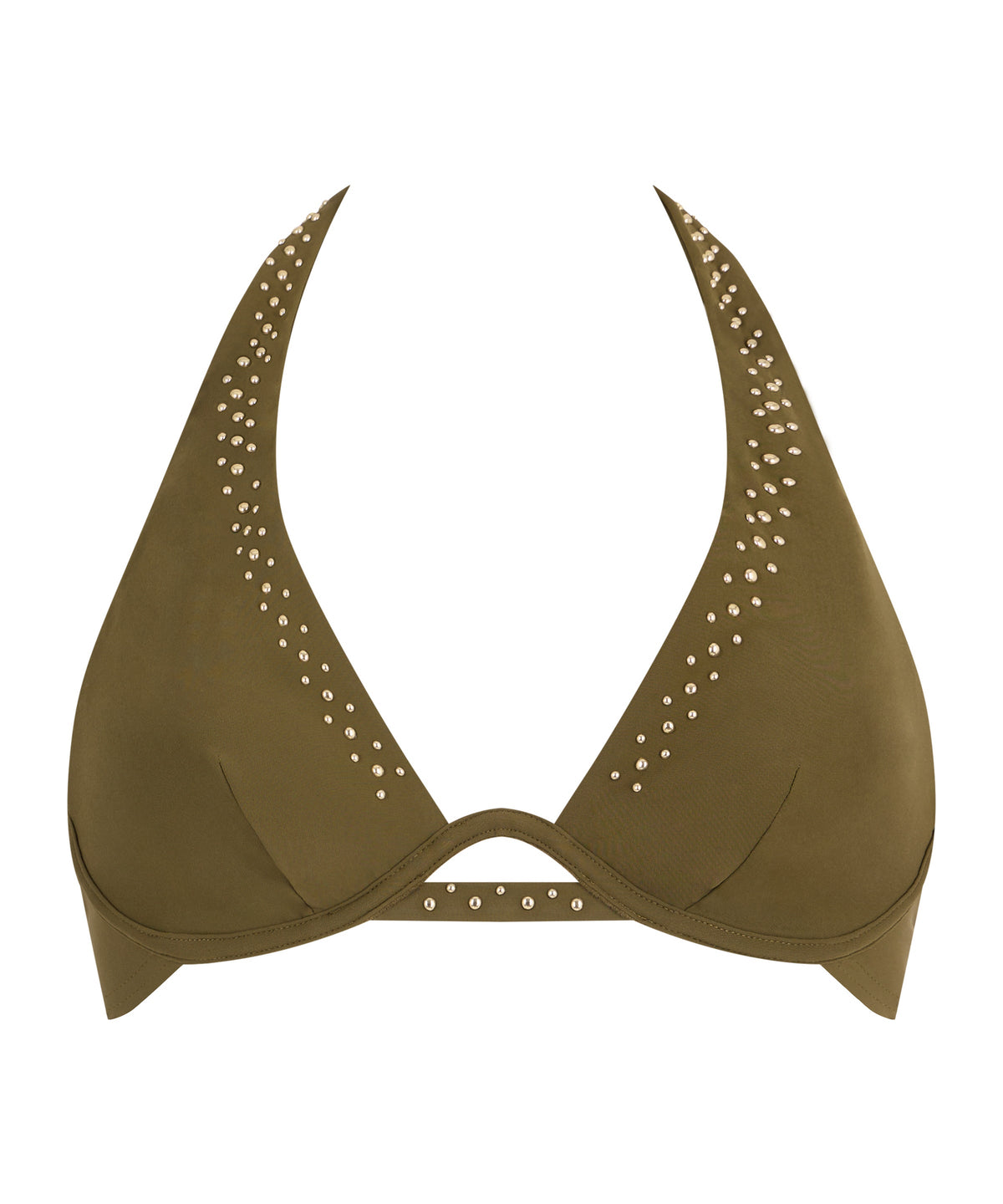 Summer Stars Maillot de bain - Haut de maillot de bain Triangle mono-armature Kaki