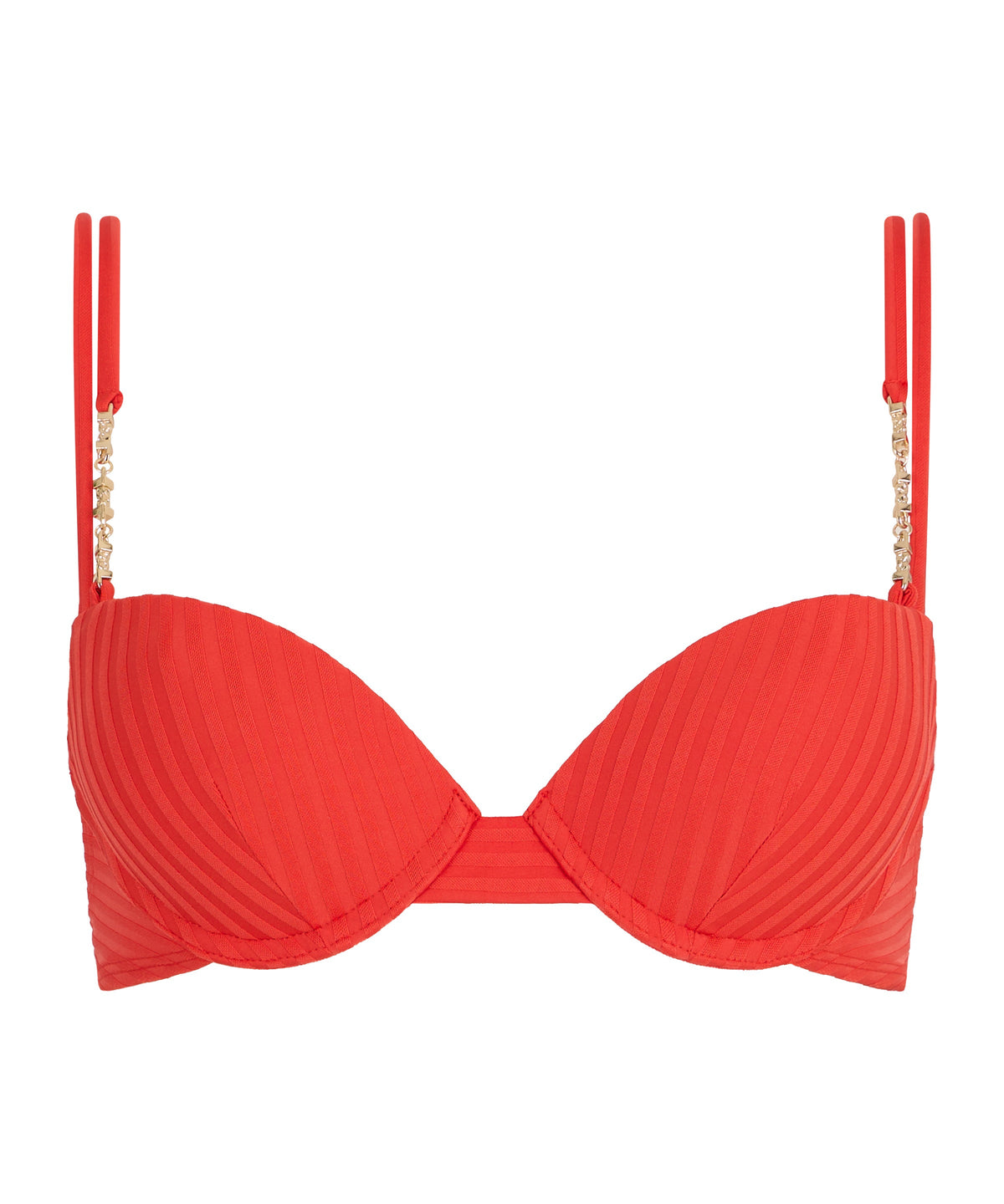 Sun Pop Haut de maillot de bain push-up à coques corail