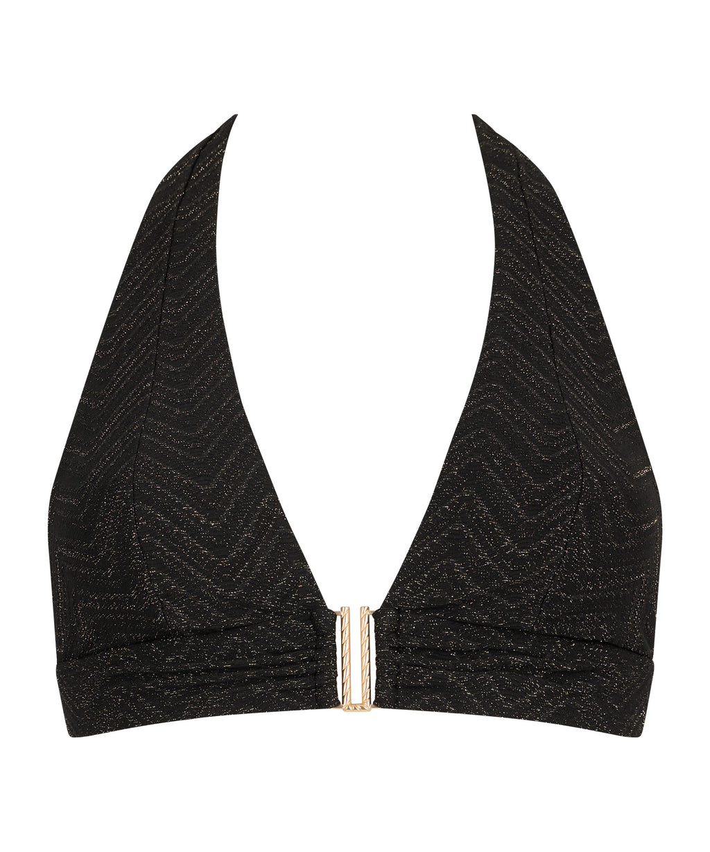 Golden Horizon Haut de maillot de bain Triangle Noir