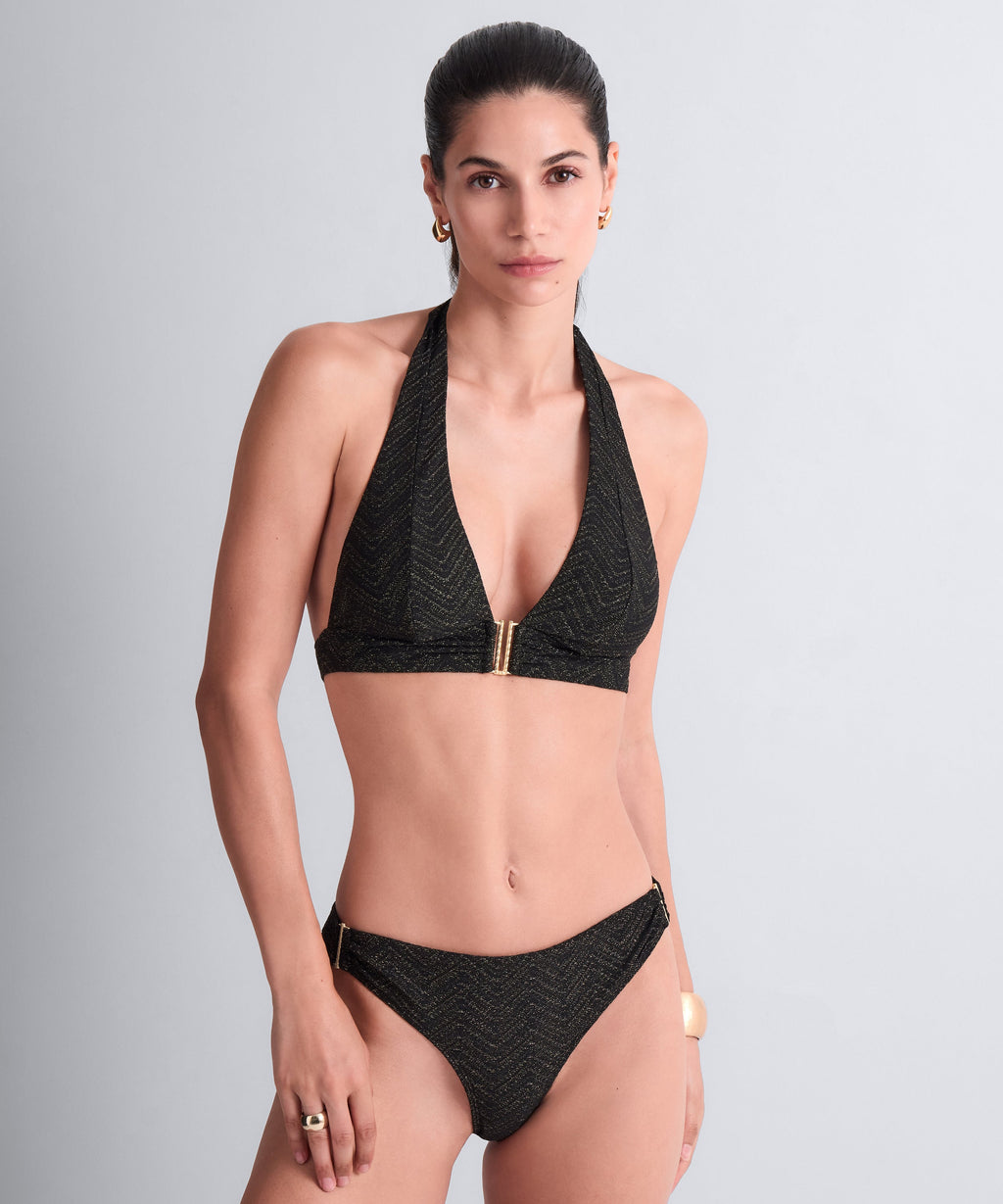 Golden Horizon Haut de maillot de bain Triangle Noir