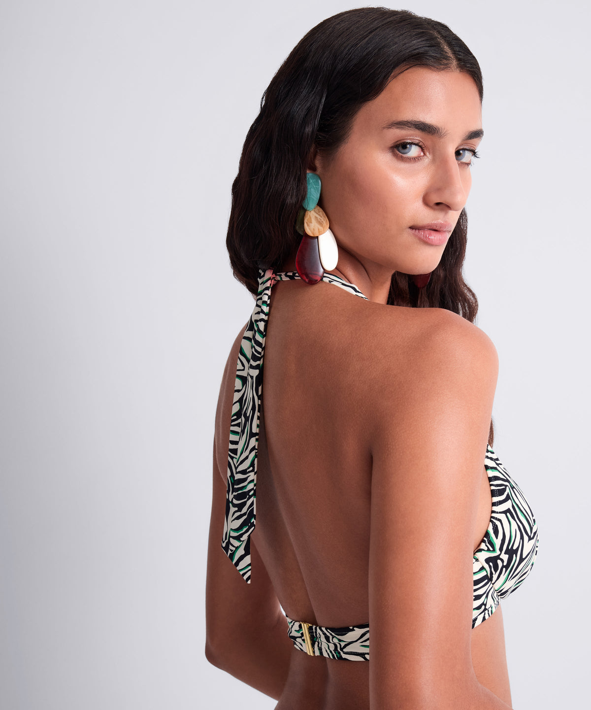 Tropical Splash Haut de maillot de bain à armatures Wild Stripes