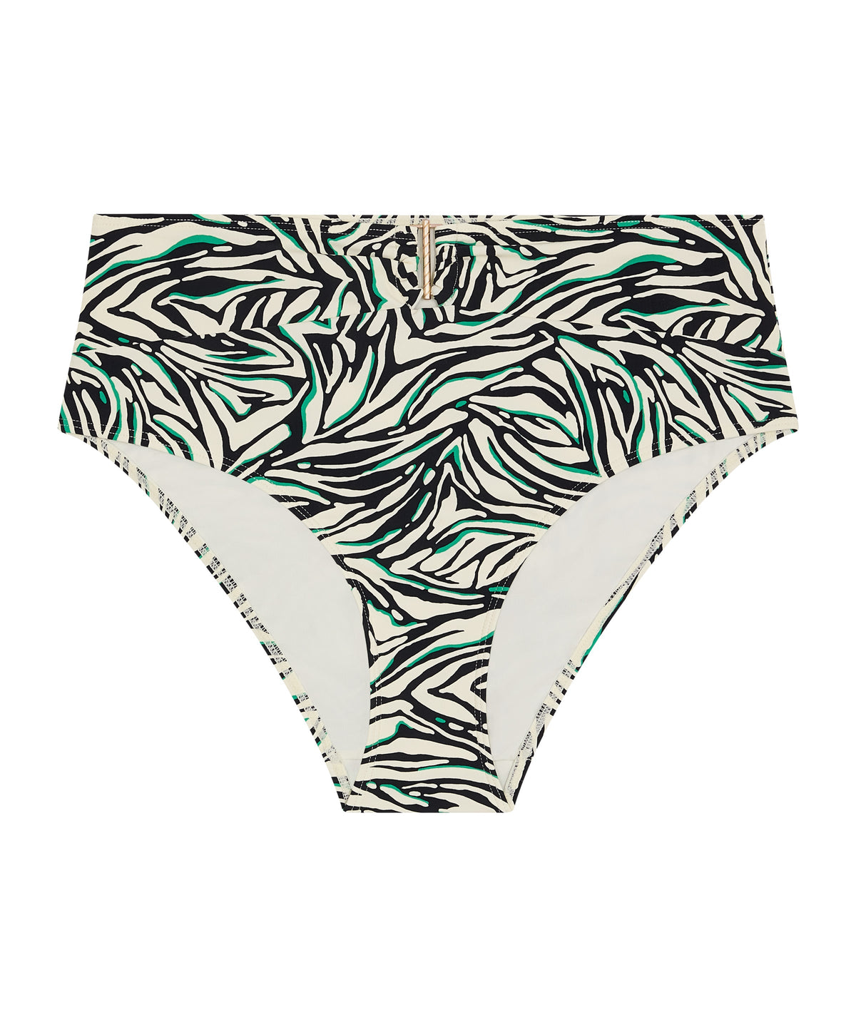 Tropical Splash Bas de maillot de bain taille haute Wild Stripes