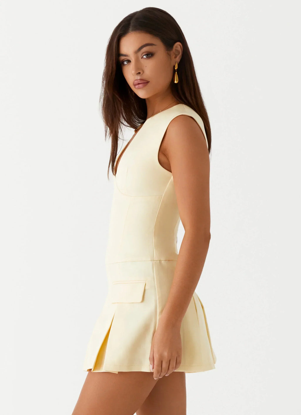 Mini-robe Cassia - Jaune