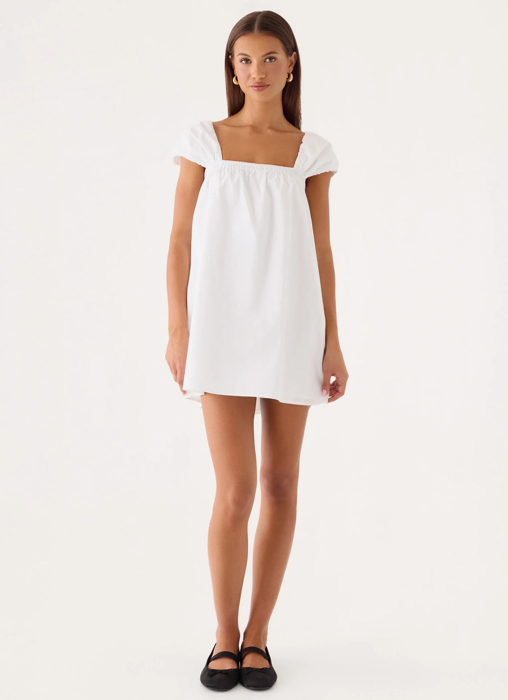 Sugar Blush Cotton Mini Dress - White