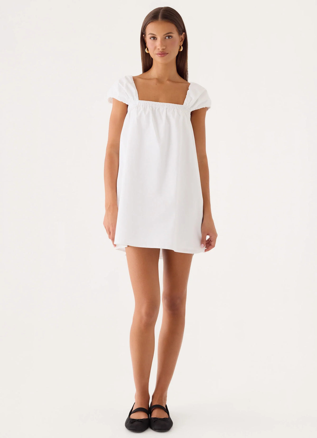 Sugar Blush Cotton Mini Dress - White