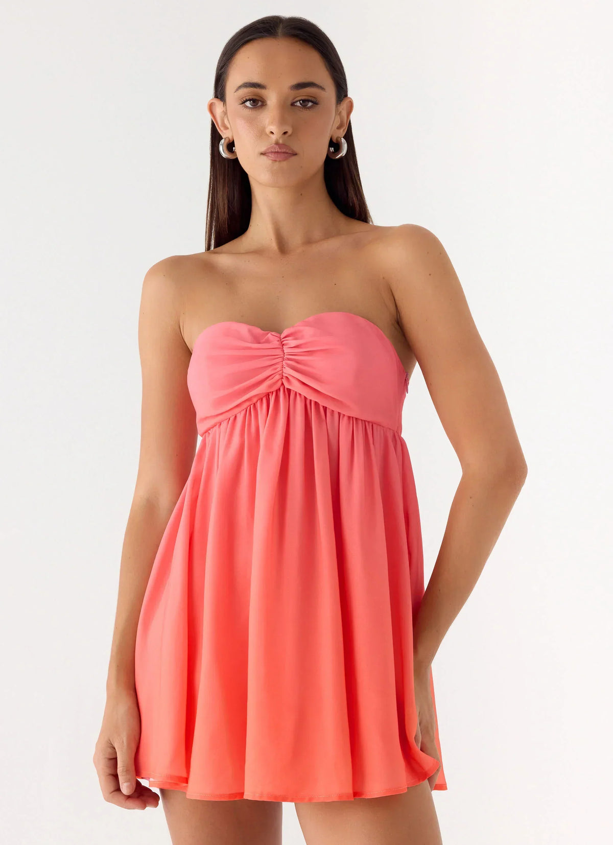 Mini-robe bustier Elevare - Ombre coucher de soleil