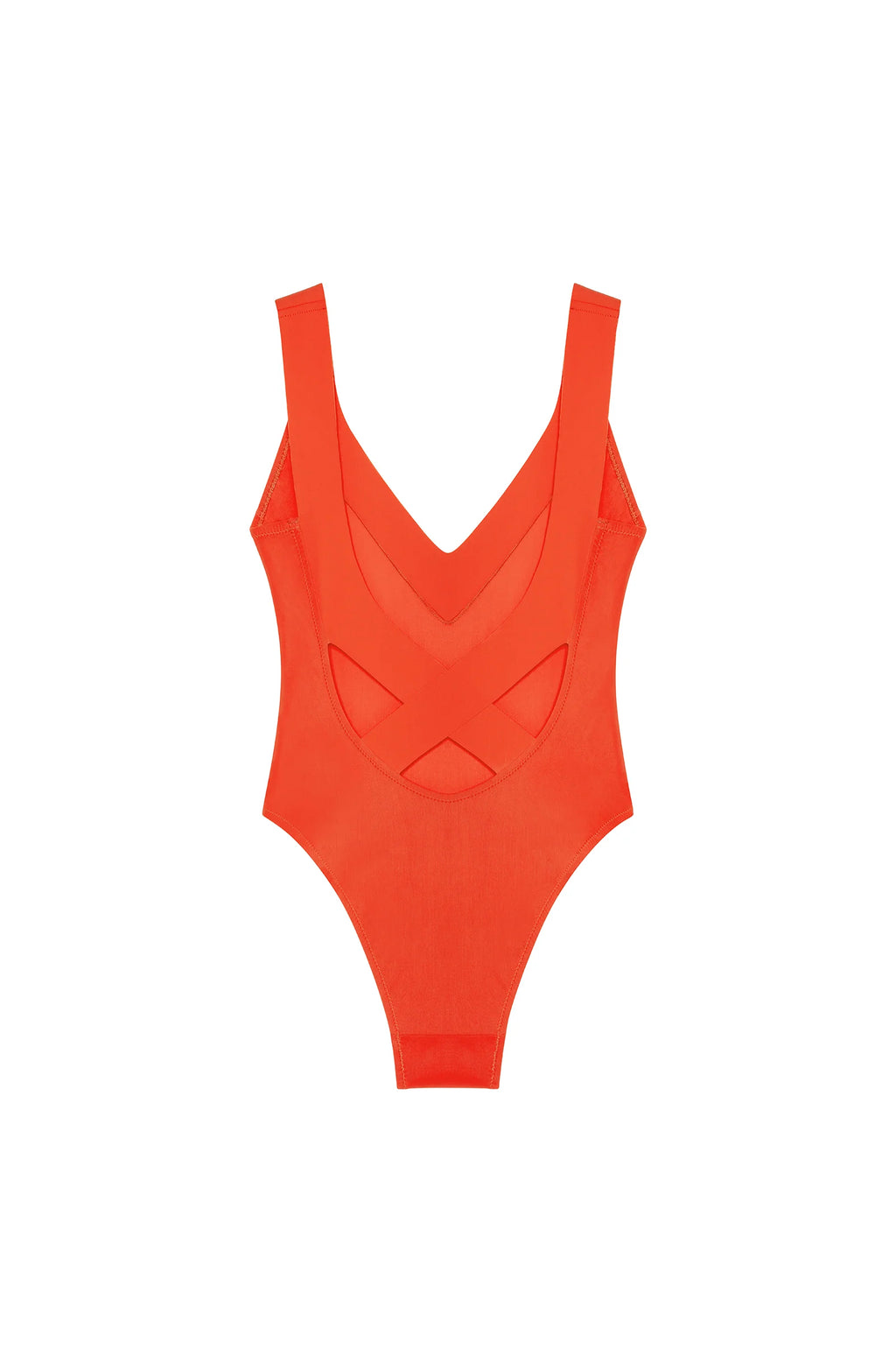 yao Jade low cut one-piece swimsuit with halter top