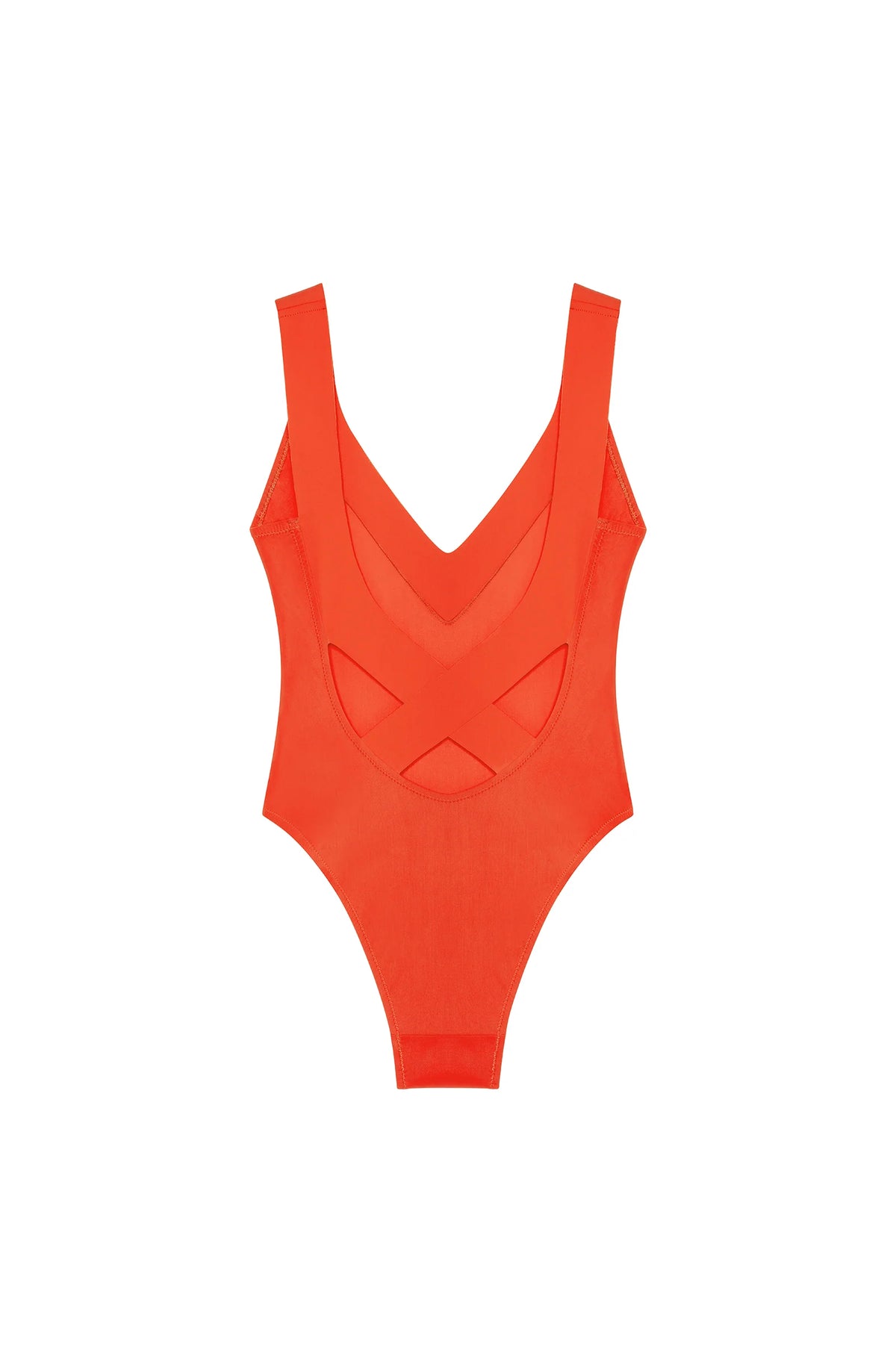 yao Jade low cut one-piece swimsuit with halter top