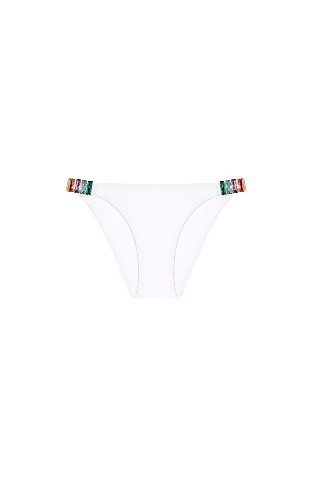 casail White bikini bottom with jewels
