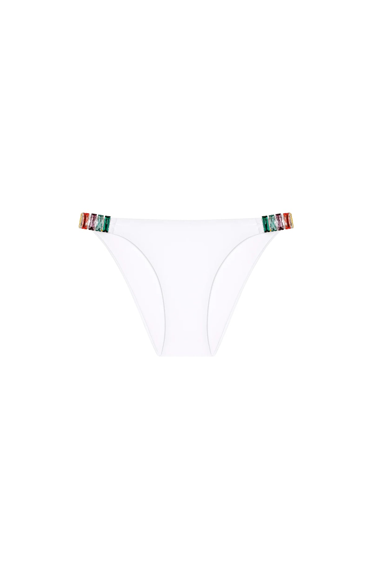 casail White bikini bottom with jewels