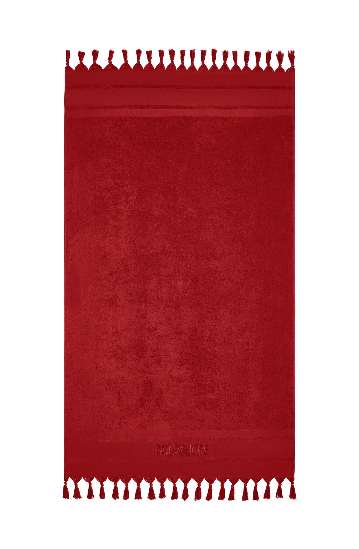 zaina Embroidered jade terry fouta towel