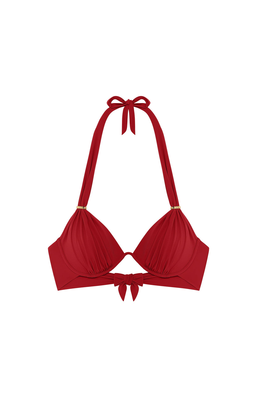 fabia Redcurrant mono-underwired bikini top