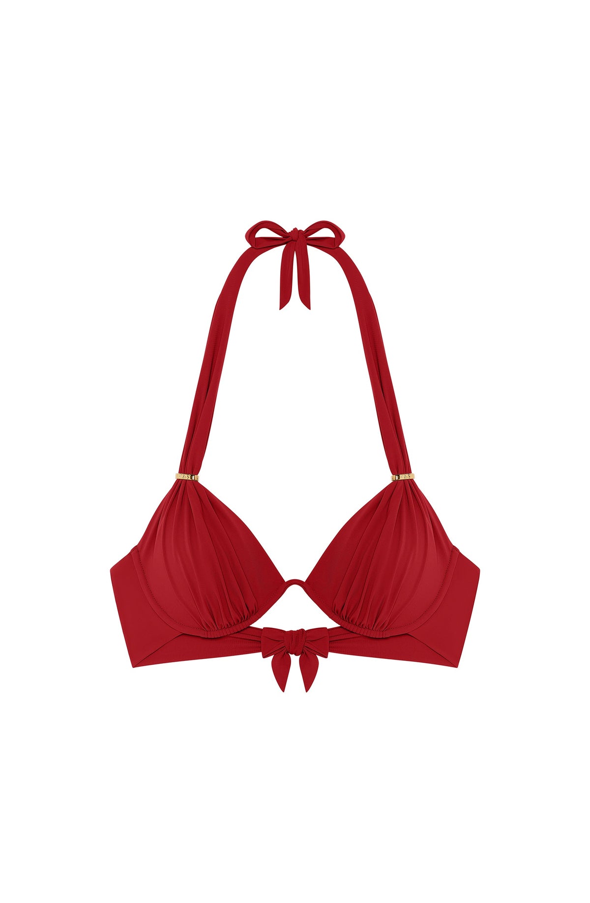fabia Printed mono-underwired bikini top