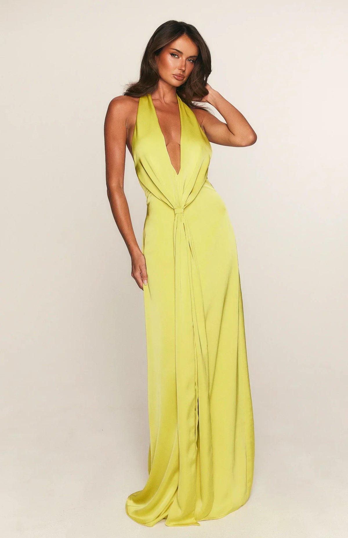 Robe longue Delicate Delight Chartreuse