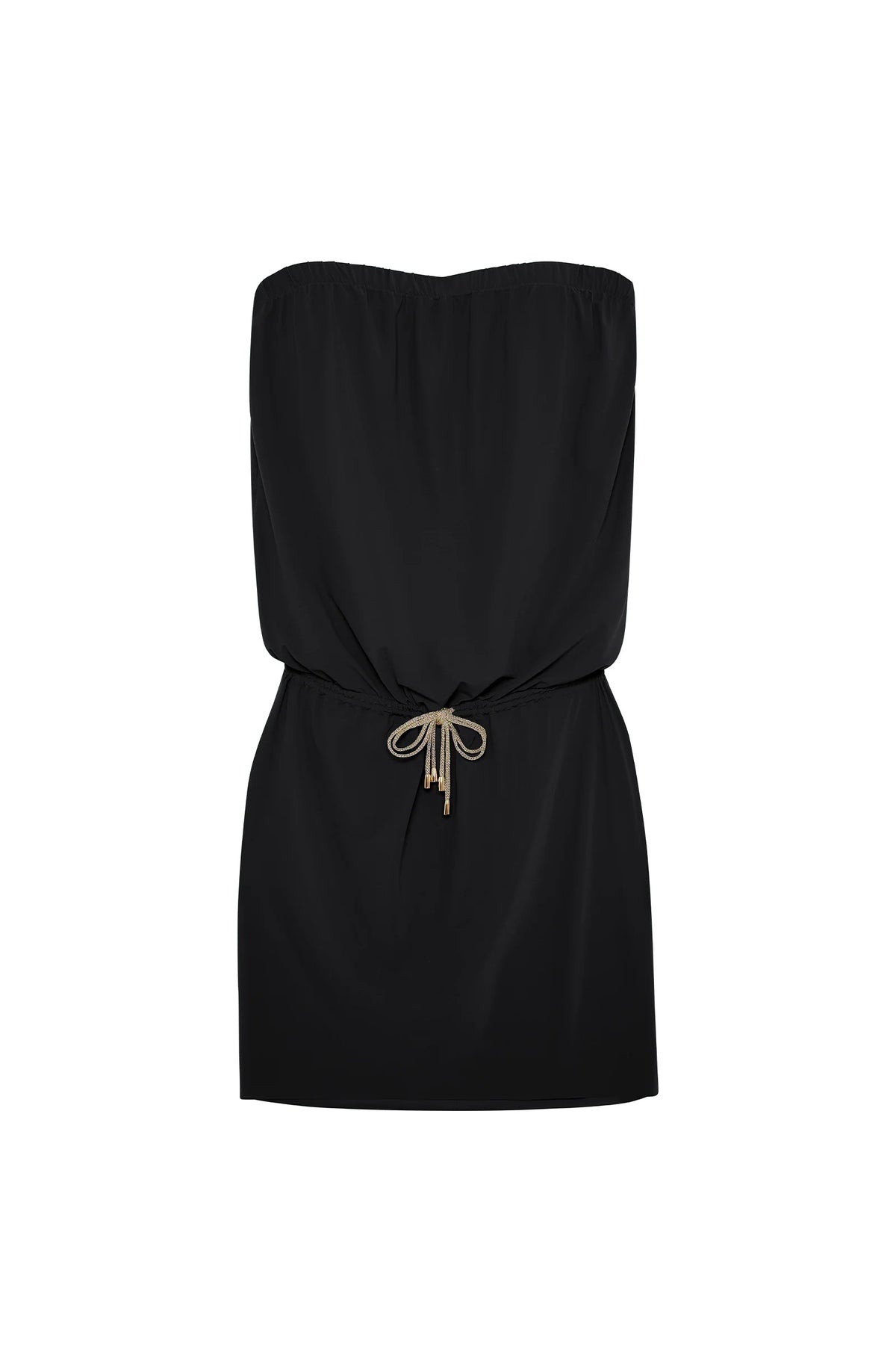 Robe bandeau courte Rojin Jade en voile stretch