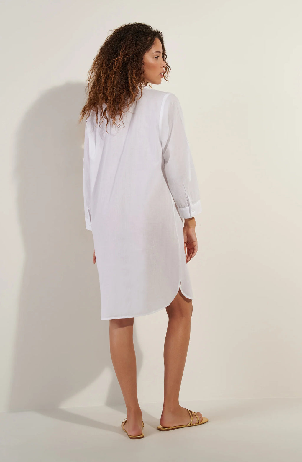 cassandre Orange shirt dress