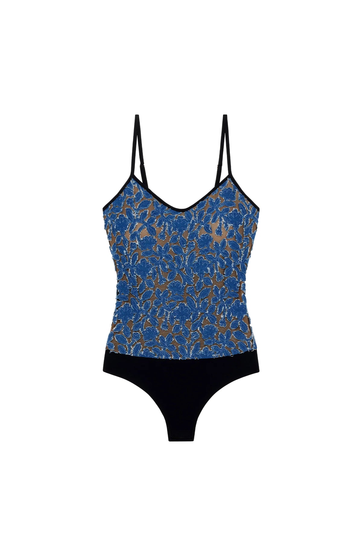 barbara Body in jean embroidery