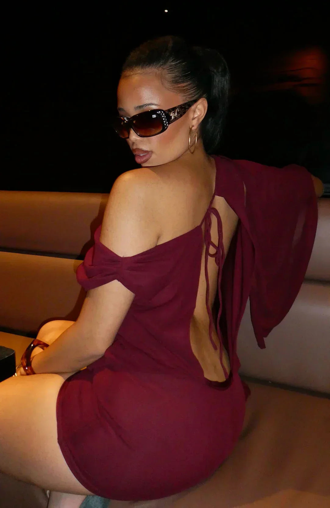 Mini-robe Rêves Siciliens Couleur Vin