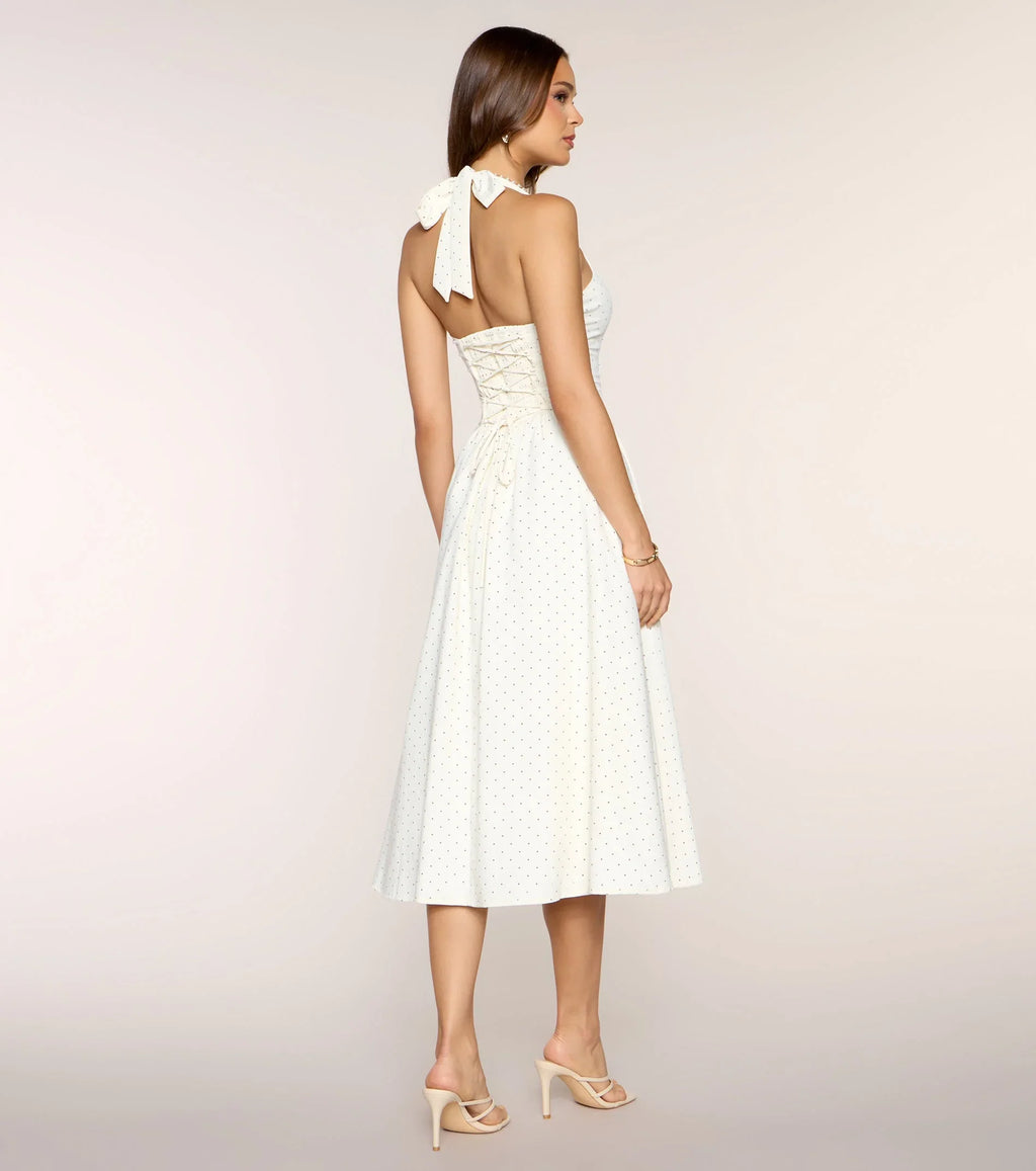Robe midi parfaite à pois