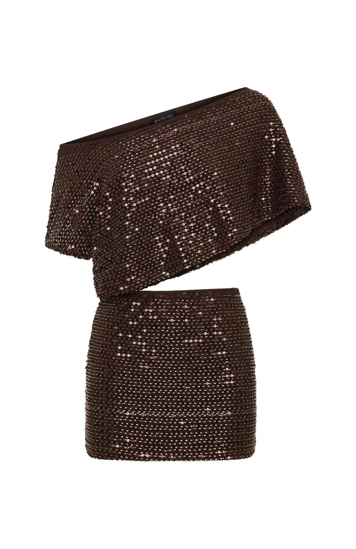 Robe courte perlée Skyline Chocolat