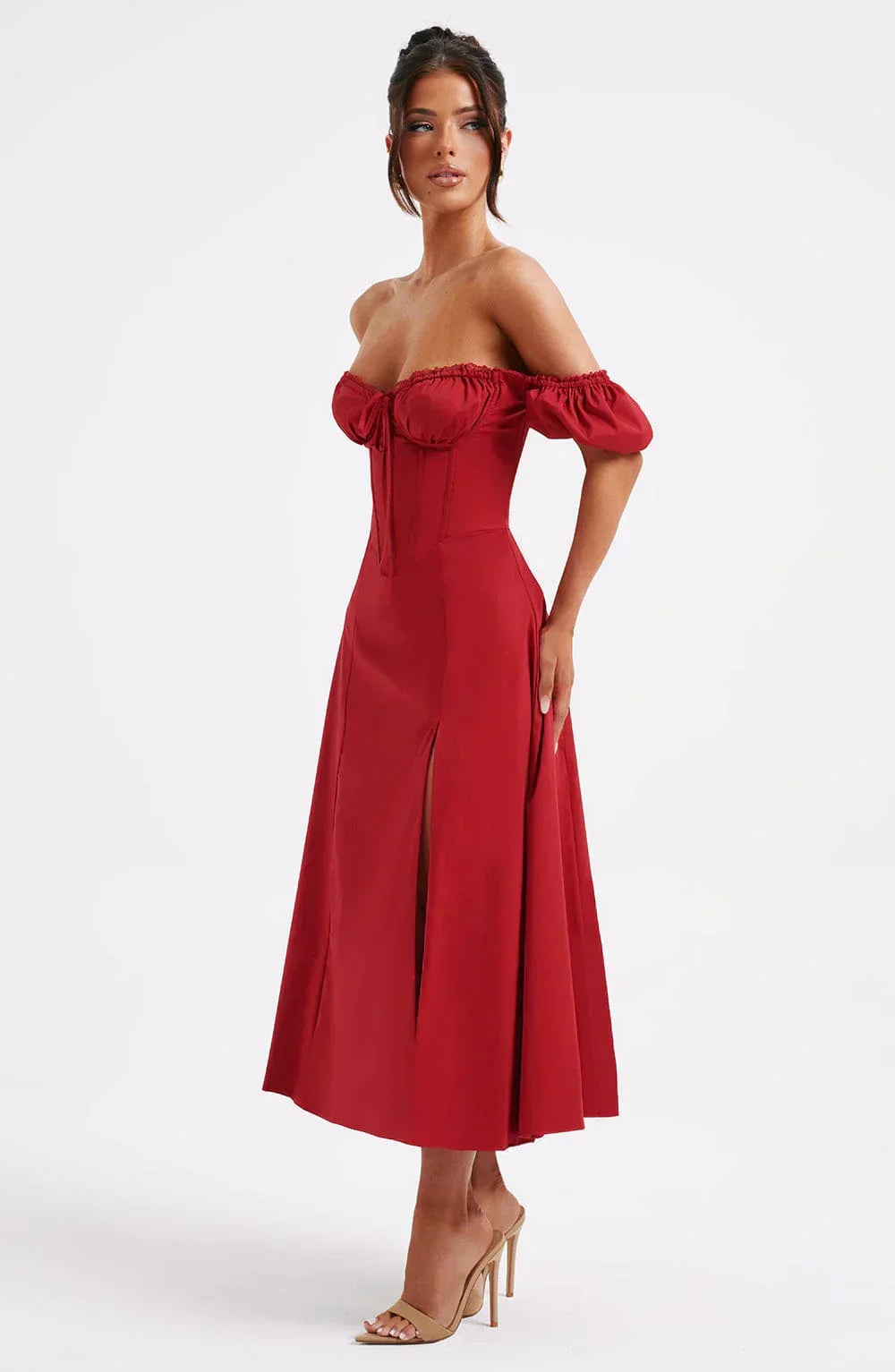 Robe midi Courtney - Rouge