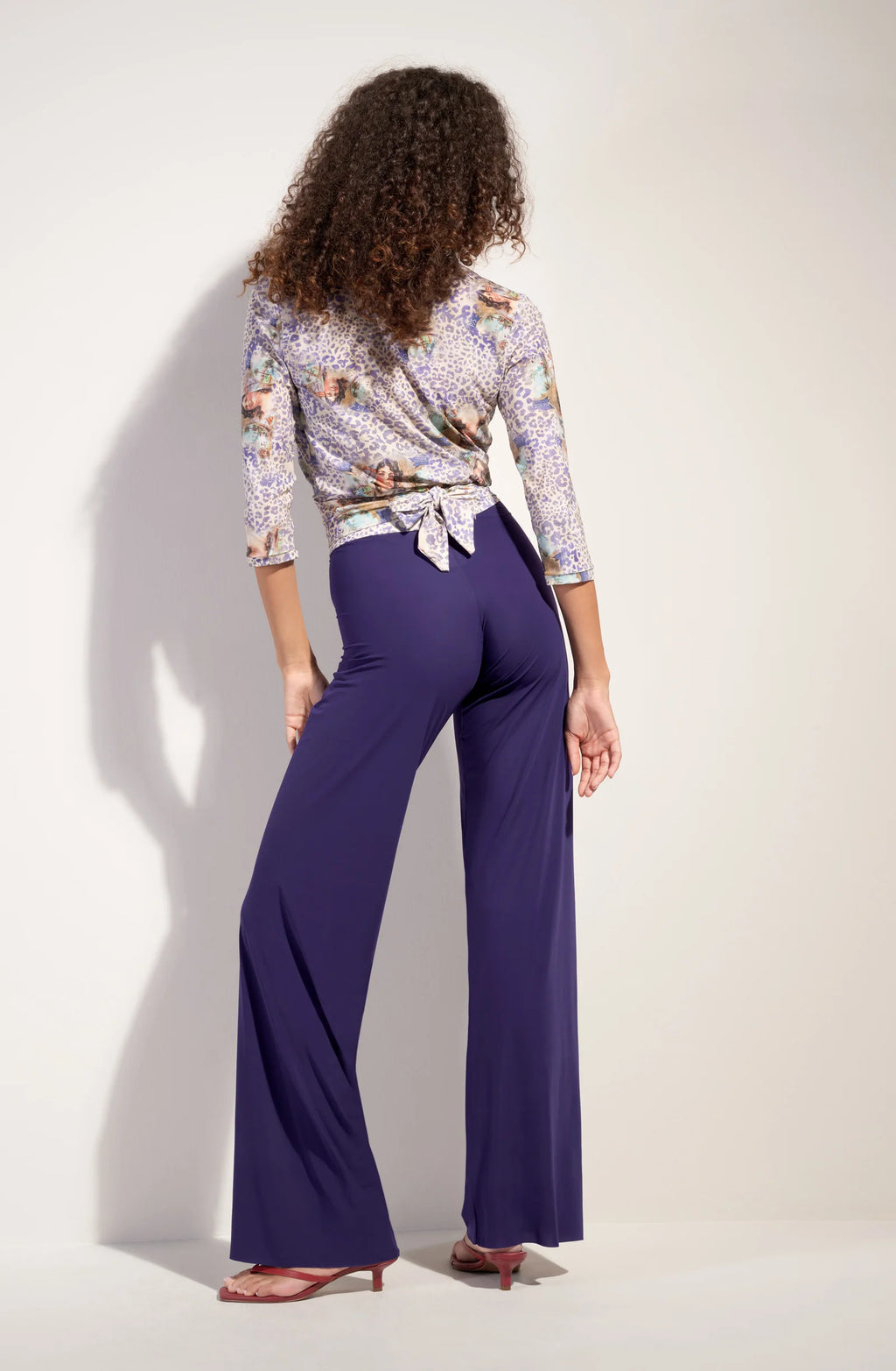 myla Loose madder red light voile trousers