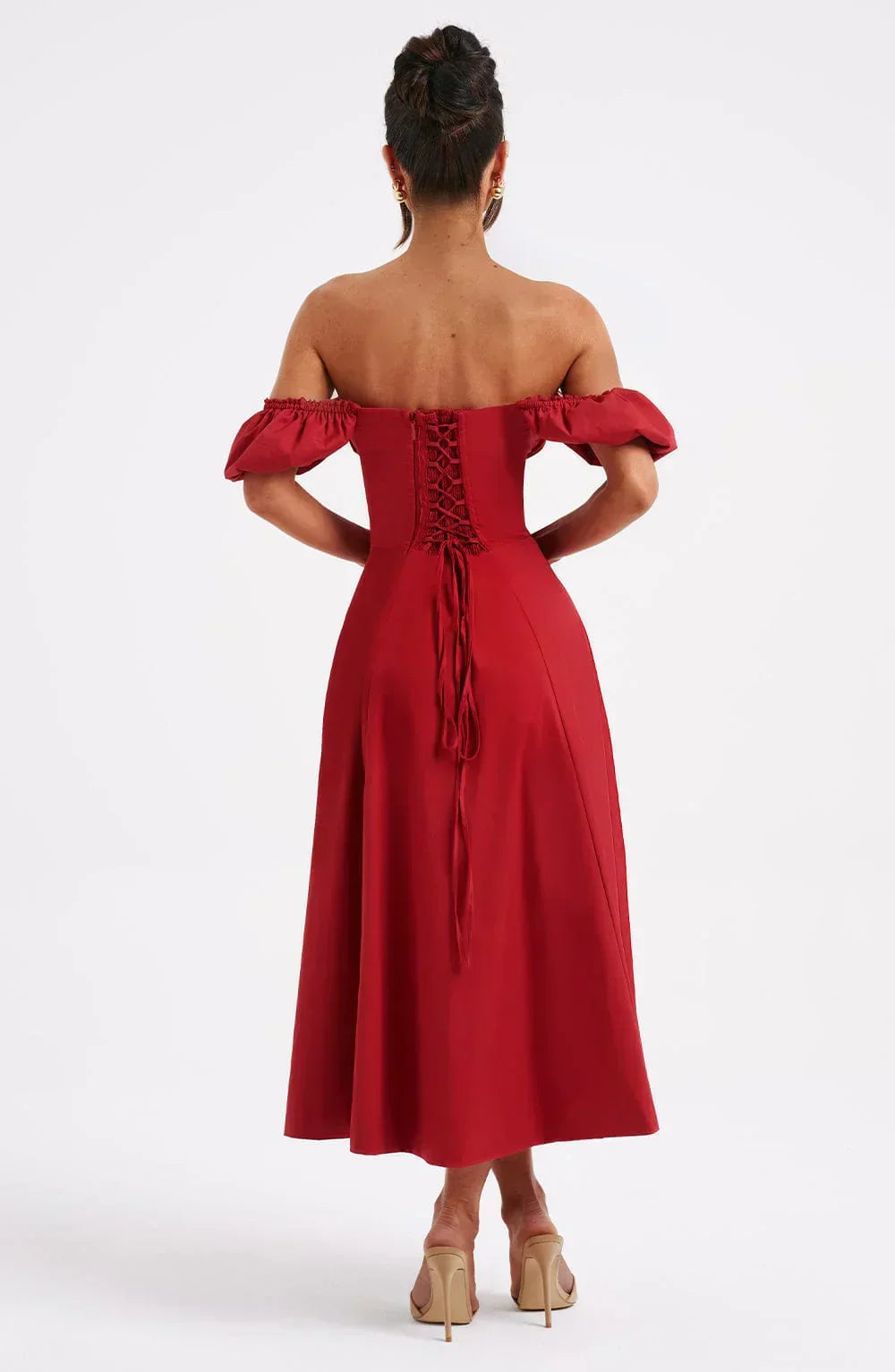 Robe midi Courtney - Rouge
