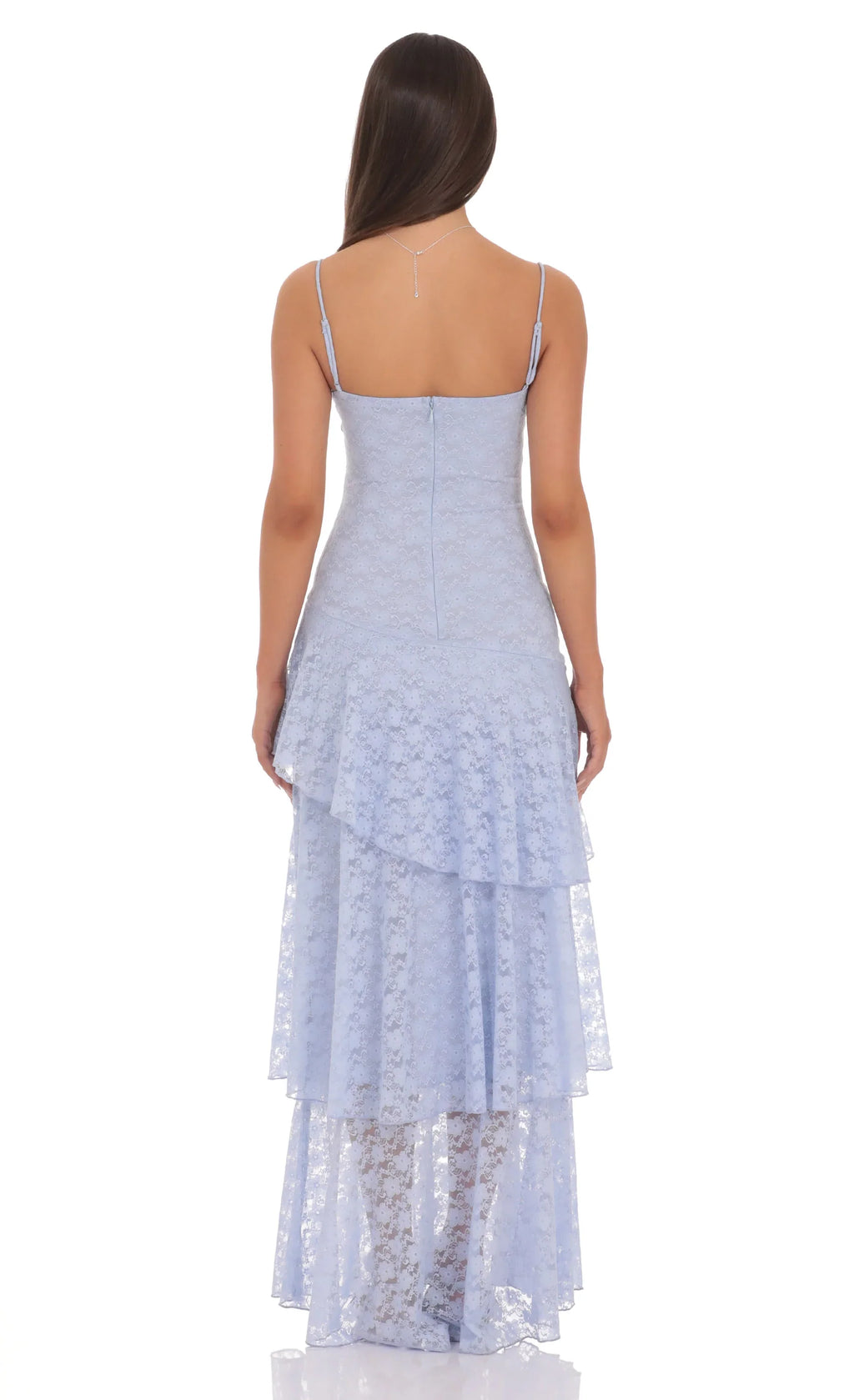 Sweetheart Neckline Tiered Ruffle Skirt Maxi Dress